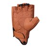 Harssidanzar Mens Half Finger Goatskin Leather Motorcycle Gloves GM037, TAN, Size S