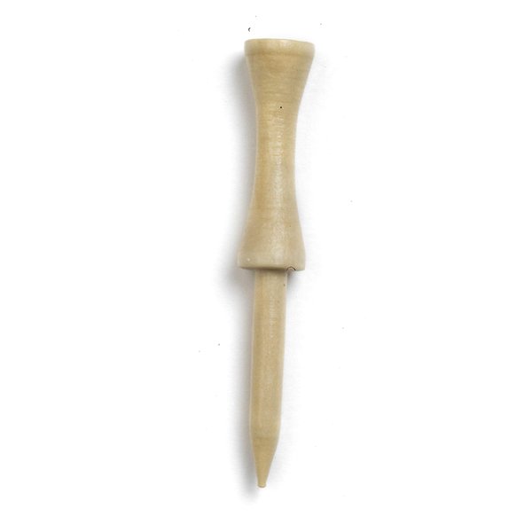 2 3/4" Inch Step Down Golf Tees Wood, Step Up Golf Tees, Castle Golf Tee, Wood Golf Tees Made from Natural Hard Wood, Pack of 100 - Natural