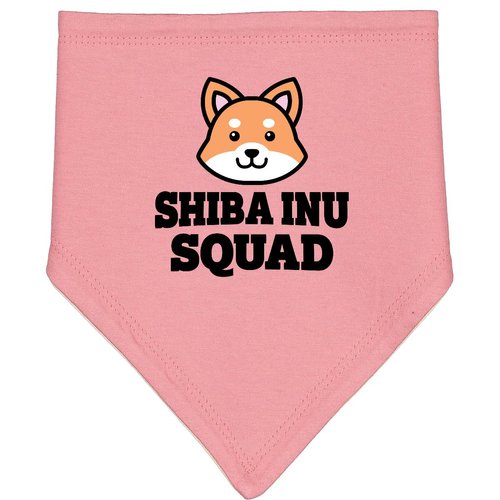inktastic Dog Shiba Inu Squad Baby Bandana Bib Mauve and Natural 39613