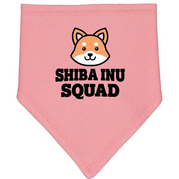 inktastic Dog Shiba Inu Squad Baby Bandana Bib Mauve and Natural 39613