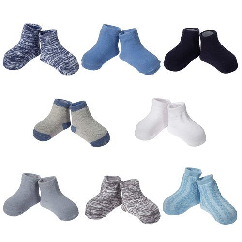 Little Me Baby Boys Loose & Snug Fit Infant Socks, Multi, 0-12 Months US