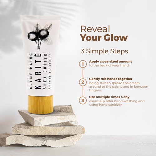 Karité Crème Mains Nourishing Hand Cream for Dry Hands | Shea Butter, Organic Jojoba & Rosehip Oil Blend | Dermatologist-Formulated and Approved | Cruelty-Free, Hypoallergenic Vegan Hand Cream