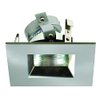 Nora Lighting NL-4857NN 4" Square Trim Regressed Adj. Natural Metal Reflector, Natural Metal Trim