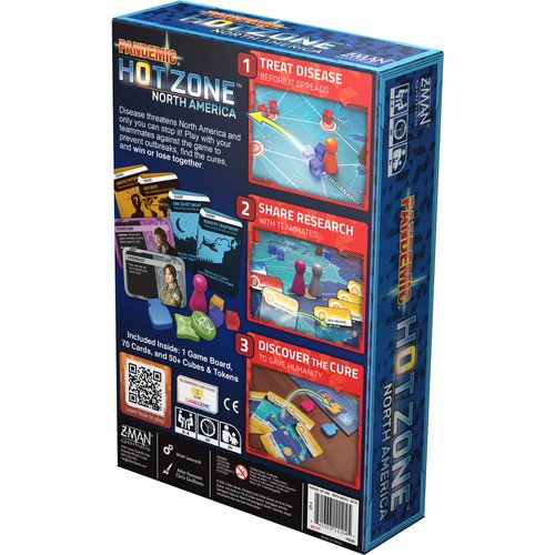 Pandemic Hot Zone: North America Board Game - Unite to Save The Continent! Cooperative Strategy Game for Kids and Adults, Ages 8+, 2-4 Players, 30 Minute Playtime, Made by Z-Man Games