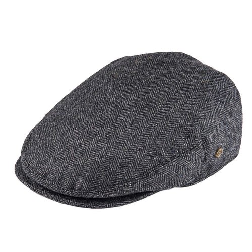VOBOOM Men's Herringbone Flat Ivy Newsboy Hat Wool Blend Gatsby Cabbie Cap (Dark Grey, 7 3/8)