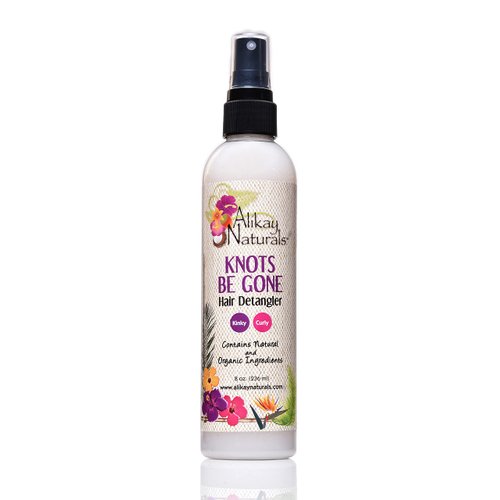 Alikay Naturals Knots Be Gone Hair Detangler Natural Aloe Vera, Hibiscus Flower 8 Ounce