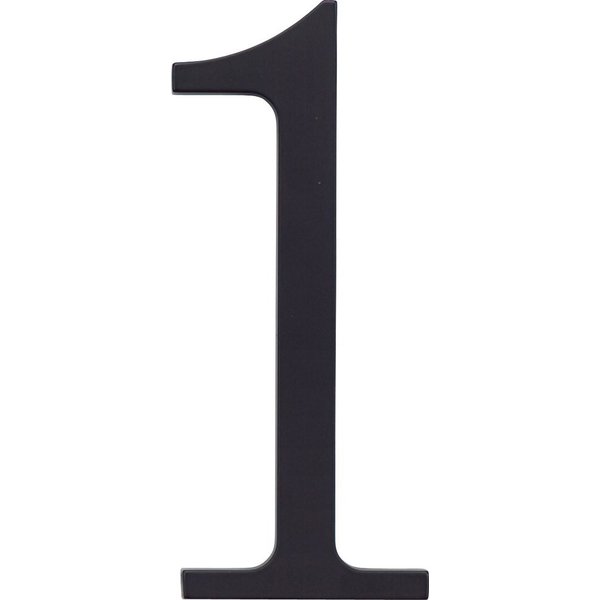 Atlas Homewares TRN1-BL 6-Inch The Traditionalist House Number-1, Matte Black