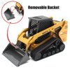 Mostop Construction Truck Toy 3 in 1 Skid Steer Loader with Metal Forklift and Grab Shovel Construction Vehicle, 1/50 Tracked Metal Forklift Truck Toy for Kids Boys Ages 3+