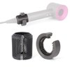 Upgraded Hair Dryer Filter Cover Compatible with Dyson Supersonic HD01 HD03 HD08 Models, Hair Dryer Strainer Filter with Filter Cleaning Brush Replacement Parts(Gray)
