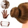 （30Pcs）2 colors Elastic Edge Mesh Invisible Hair Nets Hair Bun Holder for Ballet Dance (yellow)