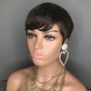 HOTKIS Pixie Cut Wig Human Hair for Black Women Short Brown Human Hair Wigs Glueless Short Pixie Wig Boy Cut Wig 4# Color Pixie Wigs 4 inch
