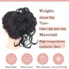 Uotp Claw Synthetic Hair Bun Messy Curly Hair Bun Chignon Elastic Ponytail Scrunchy Hair Band Hair Pieces Hair Ring Wrap For Women Hairpins (#613)