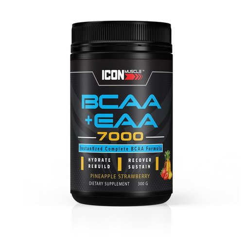 Icon Muscle BCAA + EAA | Essential Amino Acid | Branch Chain Amino Acids | Supplement Powder | Muscle Recovery | Hydration | Post Workout | Muscle Strength | Men & Women | 30 Servings