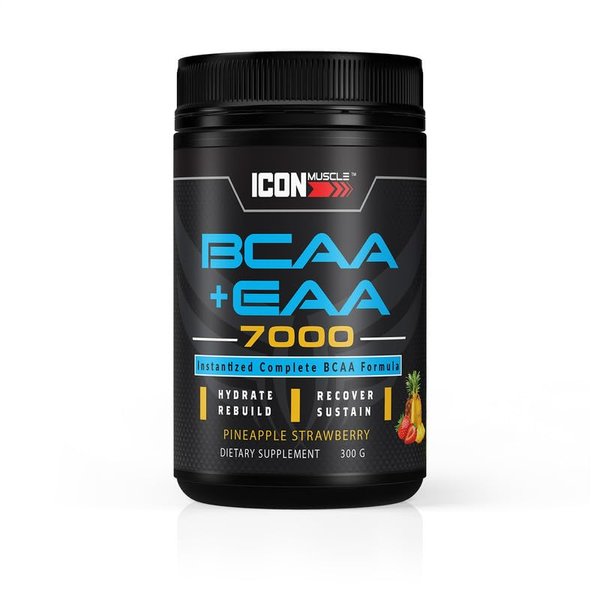 Icon Muscle BCAA + EAA | Essential Amino Acid | Branch Chain Amino Acids | Supplement Powder | Muscle Recovery | Hydration | Post Workout | Muscle Strength | Men & Women | 30 Servings