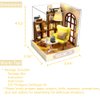 TuKIIE DIY Miniature Dollhouse Kit with Furniture, 1:24 Scale Creative Room Mini Wooden Christmas Doll House Plus Dust Proof for Kids Teens Adults(Leisurely Moment)