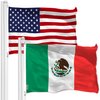 G128 Combo Pack: American USA Flag 4x6Ft & Mexico Mexican Flag Ft 4x6 Ft | Both LiteWeave Pro Series Printed 150D Polyester, Brass Grommets