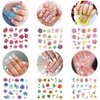 Nail Art Stickers, 12 Sheets Flower Water Transfer Nail Decals Fresh Nail Stickers with Assorted Patterns Blossom Floral DIY Nail Art Decoration