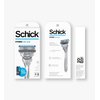 Schick, Hydro Dry Skin Men's 5-Blade Razor Handle + 2 Refill Razor Blades Kit, 1 Count