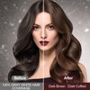 Hair Dye Shampoo 3 in 1 Hair Shampoo Instant Hair Dye Herbal Ingredients for Women & Me Hair Color Dye Shampoo Cover Gray White Hair in Minutes Dark Brown(500mL,17.6 Fl Oz)