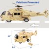 OCCAFY Military Helicopter Toy with Lights and Sound Sirens,Friction Powered Boys Army Toys,Rescue Vehicles Toys for Kids Aged 3 and Up,Best Toddler Kids Boys Gifts