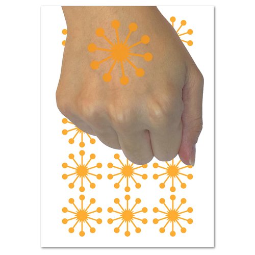 Sakura Cherry Blossom Pistil Center Temporary Tattoo Water Resistant Fake Body Art Set Collection - 15 2" Tattoos (1 Sheet)