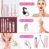 Manicure Sets For Women Gift Manicure set Prosesional, Nail Clippers Manicure Kit Pedicure Kit 18 in 1 Aceoce Luxury Manicure Pedicure Set kit Travel Gifts Choice for Women Mother Men