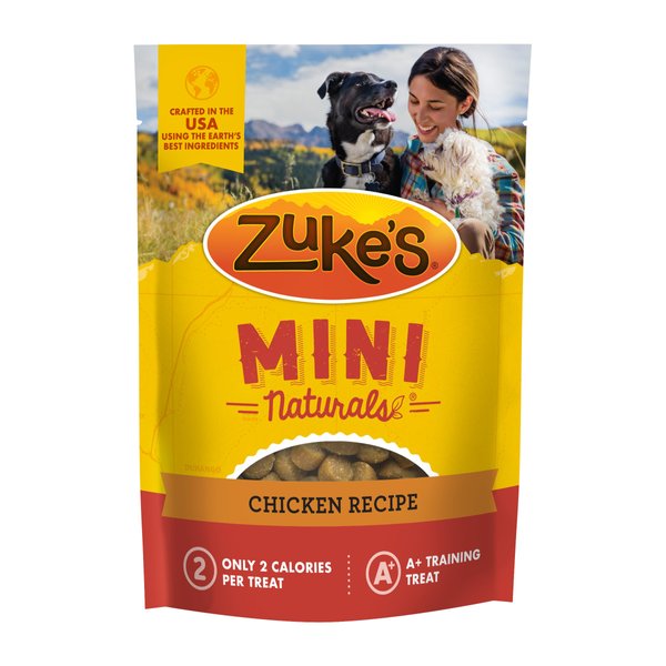 Zuke’s Mini Naturals Soft And Chewy Dog Treats For Training Pouch, Natural Treat Bites With Chicken Recipe - 16 oz. Bag