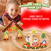 Christmas Wooden Train Set Toys for 2 Year Old boy and up (Christmas Train Set)