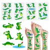 24 Sheets Crocodile Alligator Temporary Tattoos, Birthday Decorations Crocodile Alligator Party Favors