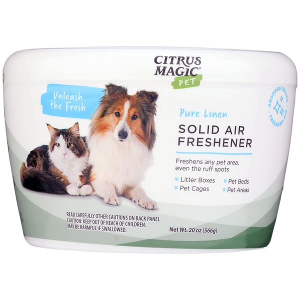Citrus Magic Pet Odor Absorbing Solid Air Freshener, Pure Linen, 20-Ounce