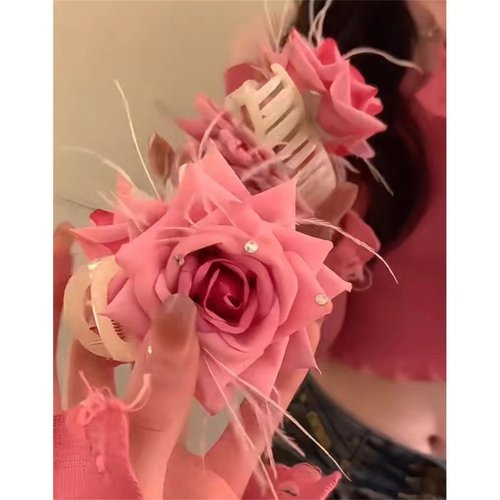 Flower Hair Claw Clip Floral Hair Barrettes Hair Pins Hair Accessories for Women and Girls 1 PC-062#05