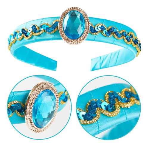 Carkno Princess Costume Accessories Women Girls Dress Up Headband Necklace Halloween Cosplay