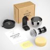 Anbbas Faux Badger Hair Shaving Brush and Bowl with Black ABS Wall Mounted Shaving Stand Holders for Soap Bowl and Brush,100g Soap Bar 5IN1 Shaving Set for Men Close Shave Kit