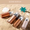 Body Shimmer Oil, Liquid Body Illuminator Drops Face Body Shimmer Oil Long Lasting Smooth Liquid Highlighter Stick Shimmer Highlighter Liquid Bronzer for Face Body Glitter(#03)