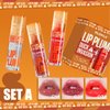 MLSMILE 3 PCS Fat Lip Oil, Duck Plump Lip Gloss, High Pigment Plumping Lip, Hydrating Lip Glow Oil, Lip Balm for women, Vegan Lip Makeup, Shiny Finish, 0.16 fl oz