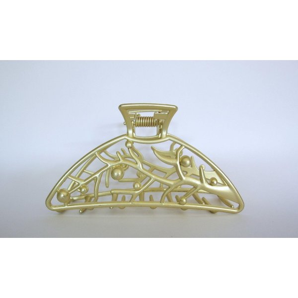 Generic Matte gold metal tree branches hair claw clip jaw clip