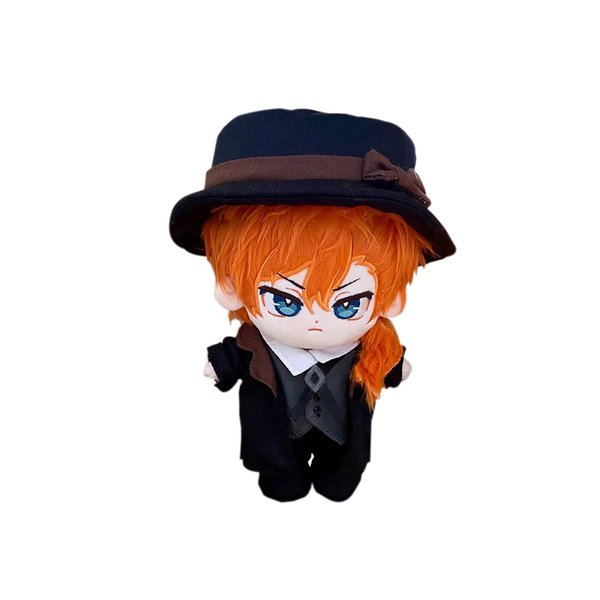 CALEMBOU Cute Plush Doll, 20cm/8inch Dress-Up Doll, Anime Character Soft Stuffed Doll, Collectible Gift for Anime Fans (nakahara chuuya-B)
