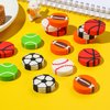 ZAKVOOR 70 Pcs Sport Ball Pencil Erasers Bulk for Classroom, Party Favor, Gift Filling, Home School Work Reward