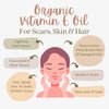Organic Vitamin E Oil for Scars - All Natural & Vegan Skin Moisturizer 2.02oz - Light & Unscented Great for Scars After Surgery - Reduce Wrinkles, Anti Aging, Lighten Dark Spots -Face, Skin & All Over