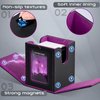 ZLCA MTG Deck Box with Commander Window Display, Trading Card Storage Box Holds 100 Double-Sleeved Cards Suitable for TCG/CCG/PTCG/EDH/Magic/Sport Cards (Black&Purple)
