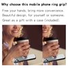 Cavdycidy Bling Metal Cute Butterfly Cell Phone Ring Holder 360°Rotation Finger Stand Kickstand Universal Compatible with All Smartphone(Diamond Blue)
