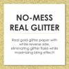 Gold Glitter Grad Cap Party Straws - No-Mess Real Gold Glitter Cut-Outs & Decorative Graduation Party Paper Straws - Set of 24
