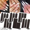 MOLILON 1185pcs French Tip Nail Guides Nail Stickers French Nail Tips Guides Self-Adhesive Moon V-Shaped French Manicure Strip for Edge Auxiliary Stickers DIY Stencil Tools 30 Sheets