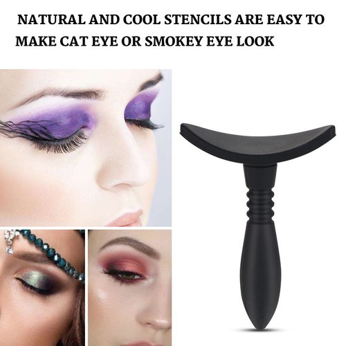 Eyeshadow Crease Line Kit Eyeshadow Stamp Crease Silicone Eyeshadow Stamp Crease Fashion Lazy Eye Shadow Applicator Eye Contour Makeup Tool (Black)