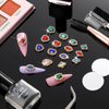35 Pieces 3D Luxury Nail Art Nail Gems Nail Crystals Gold Nail Diamonds Rhinestones Metal Alloy Glass Rhinestones Nail Charms with Storage Box for Nail Decor DIY Craft Jewelry Making (Classic Style)