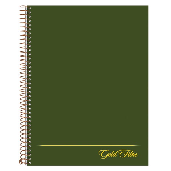Ampad 20816 Gold Fibre Wirebound Writing Pad w/Cover, 9 1/4 x 7 1/4, White, Green Cover
