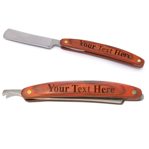 Custom Personalized Straight Edge Shavette Barber Razor
