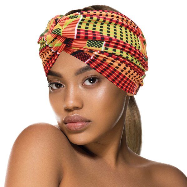 DONNA Spandex Headband Patterned Headband for Hair Womens Headwrap 1pc for Straight Hair, Curly Hair All Hairstyles Ankara Pattern