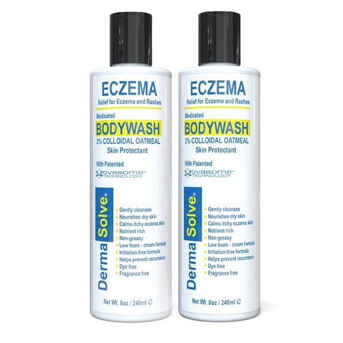 Dermasolve Eczema Relief Body Wash (2 Pack) | Full Body Eczema Therapy Body Wash That Protects, Moisturizes, and Repairs Skin - Kids, Babies & Adults - Steroid Free