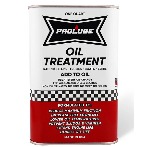 Prolube Oil Treatment - Engine Oil Additive for Gas & Diesel Engines - Reduces Wear, Noise, Vibration - Boosts Fuel Economy & Horsepower - Works on Transmissions & Differentials (1QT)